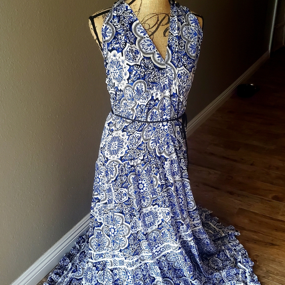 Long Summer Halter Dress SIZE L